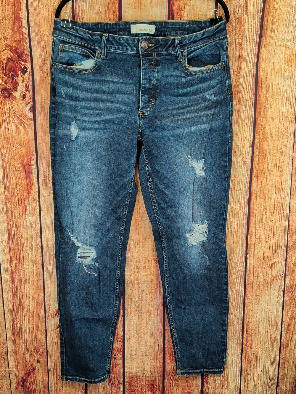 Maurices 12 Button Fly Denim Jeans Ladies
